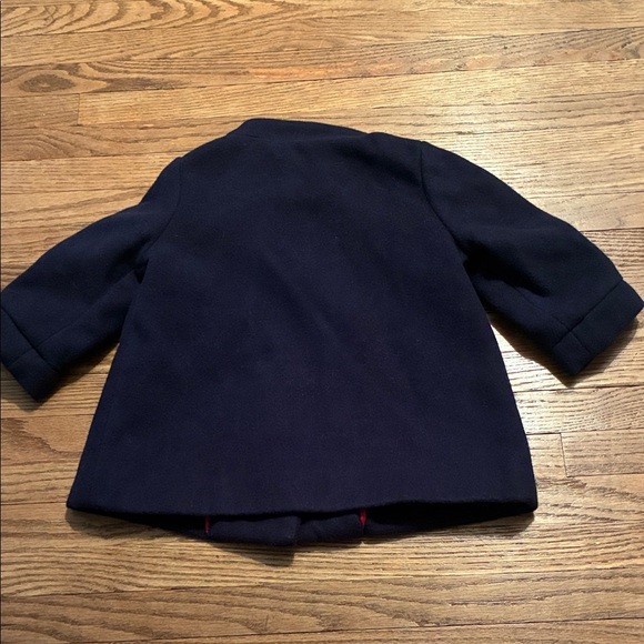 GAP Kids Navy Pea Coat with a Cute Bow - Picture 6 of 9